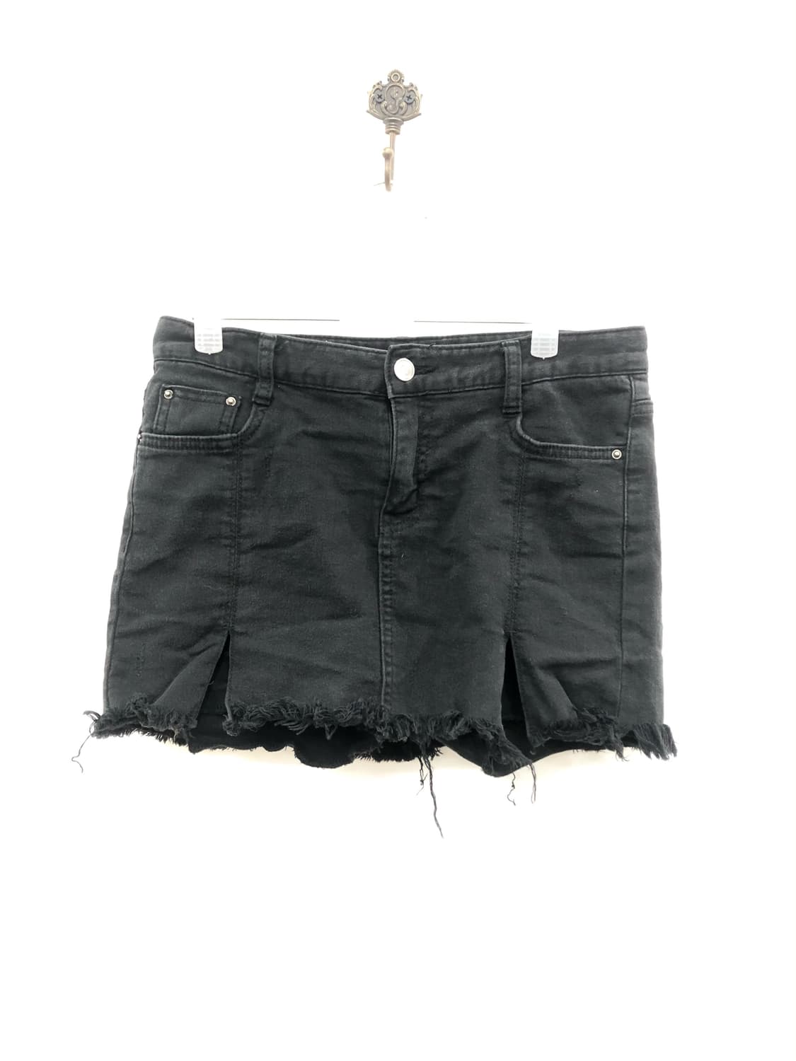 black damage detail mini skirt 상품이미지1