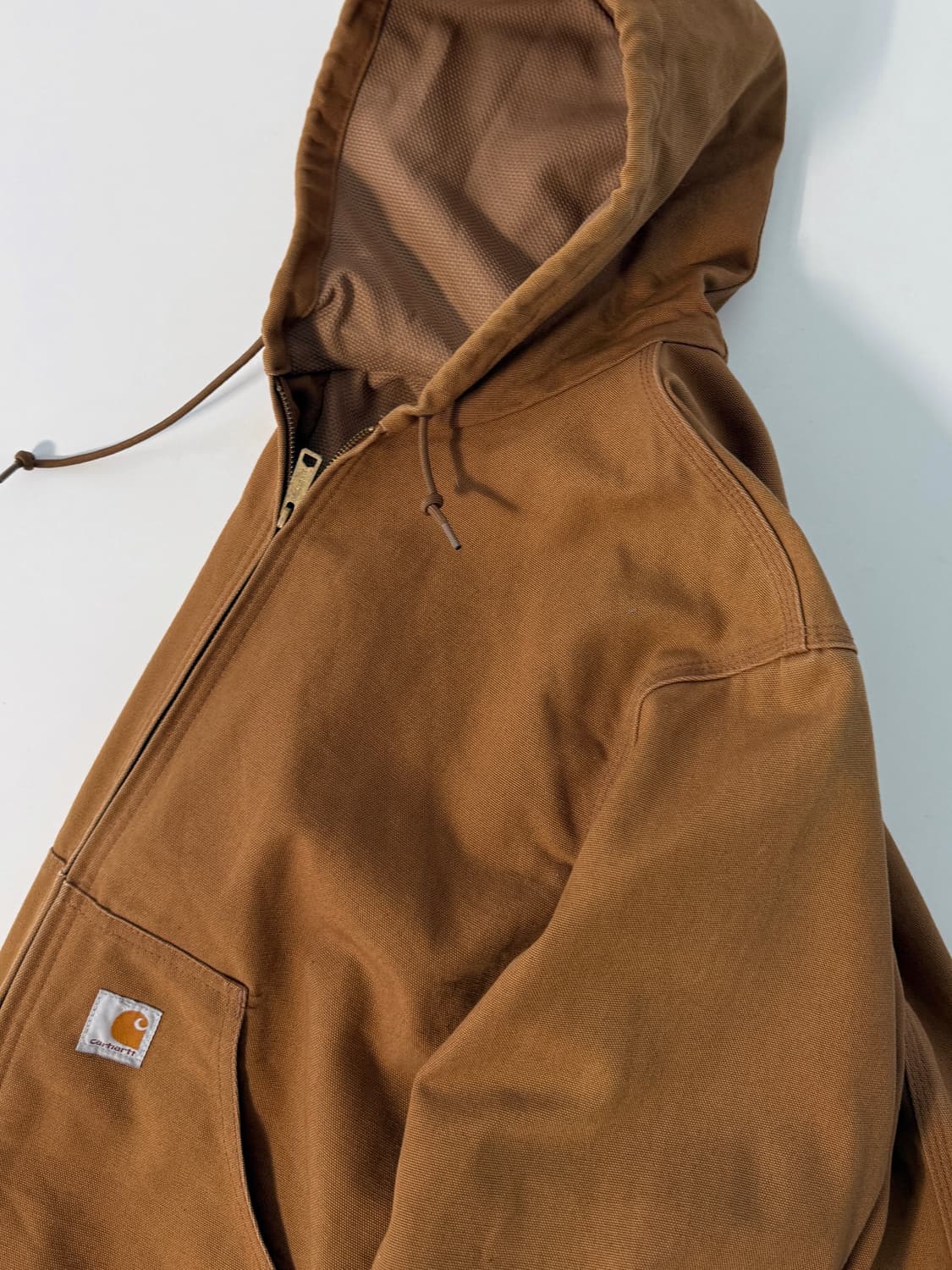 칼하트 usa 90's 루즈핏 브라운 덕 액티브 후드 자켓  상품이미지3