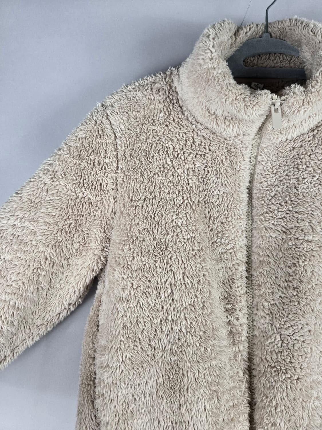 [무료배송]유니클로 M 여성 보아털 후리스 플리스 자켓 베이지 상품이미지3