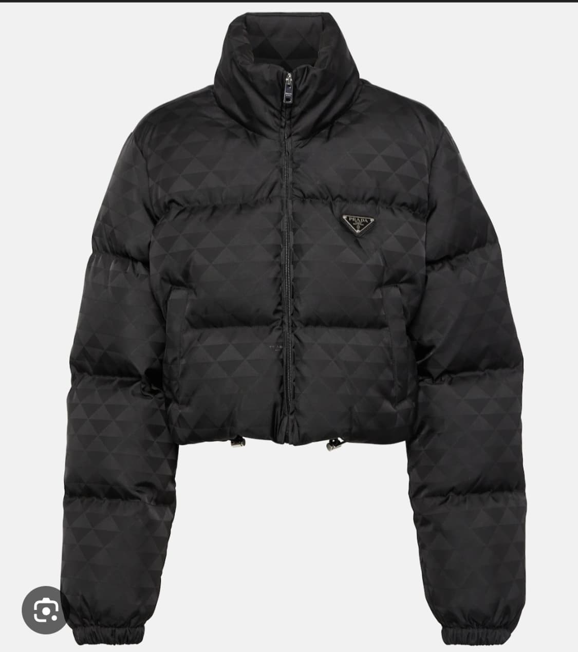 프라다 리나일론 크롭 패딩 숏 다운 자켓 블랙  상품이미지2