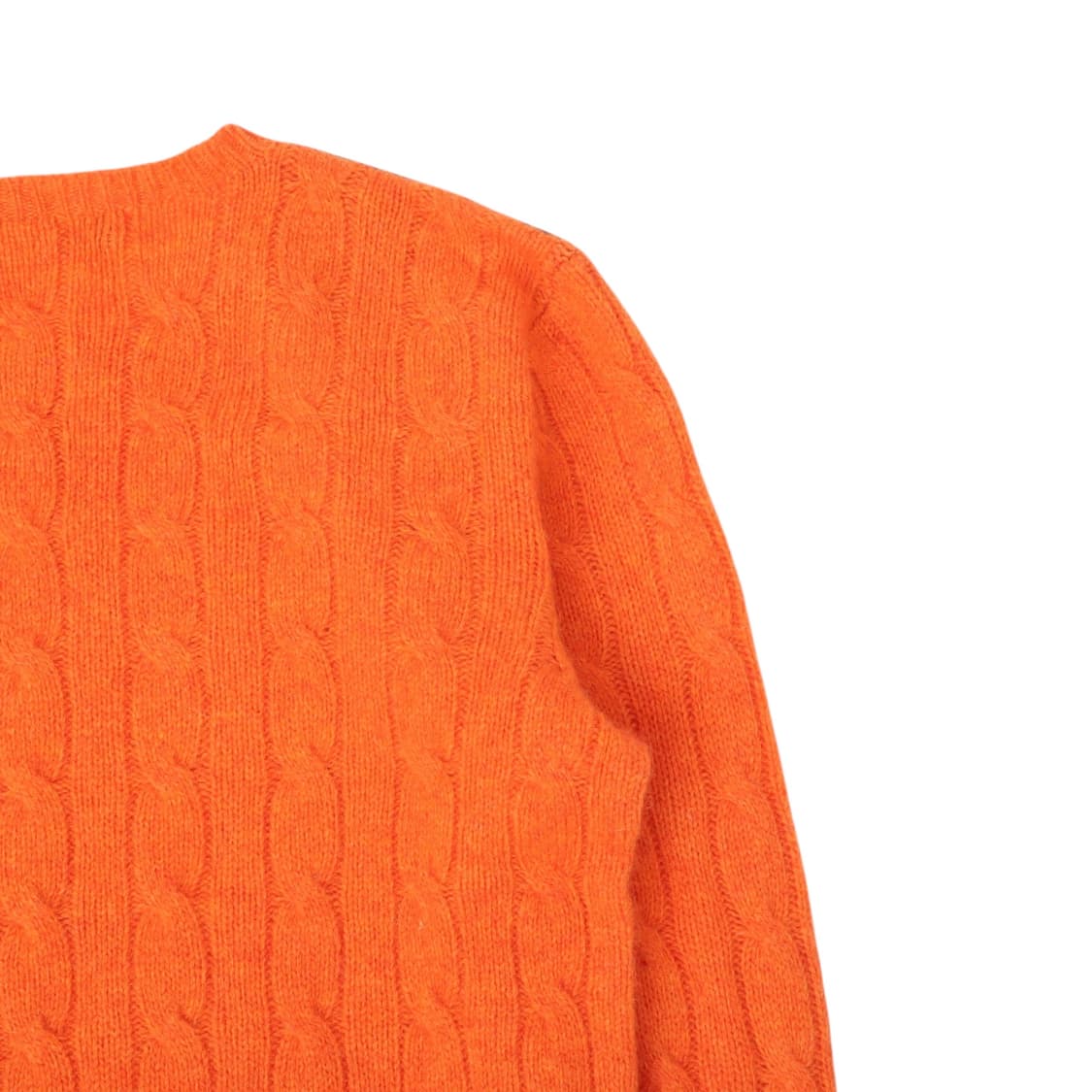 랄프로렌 오렌지 레더 숄더패치 케이블 니트 상품이미지6