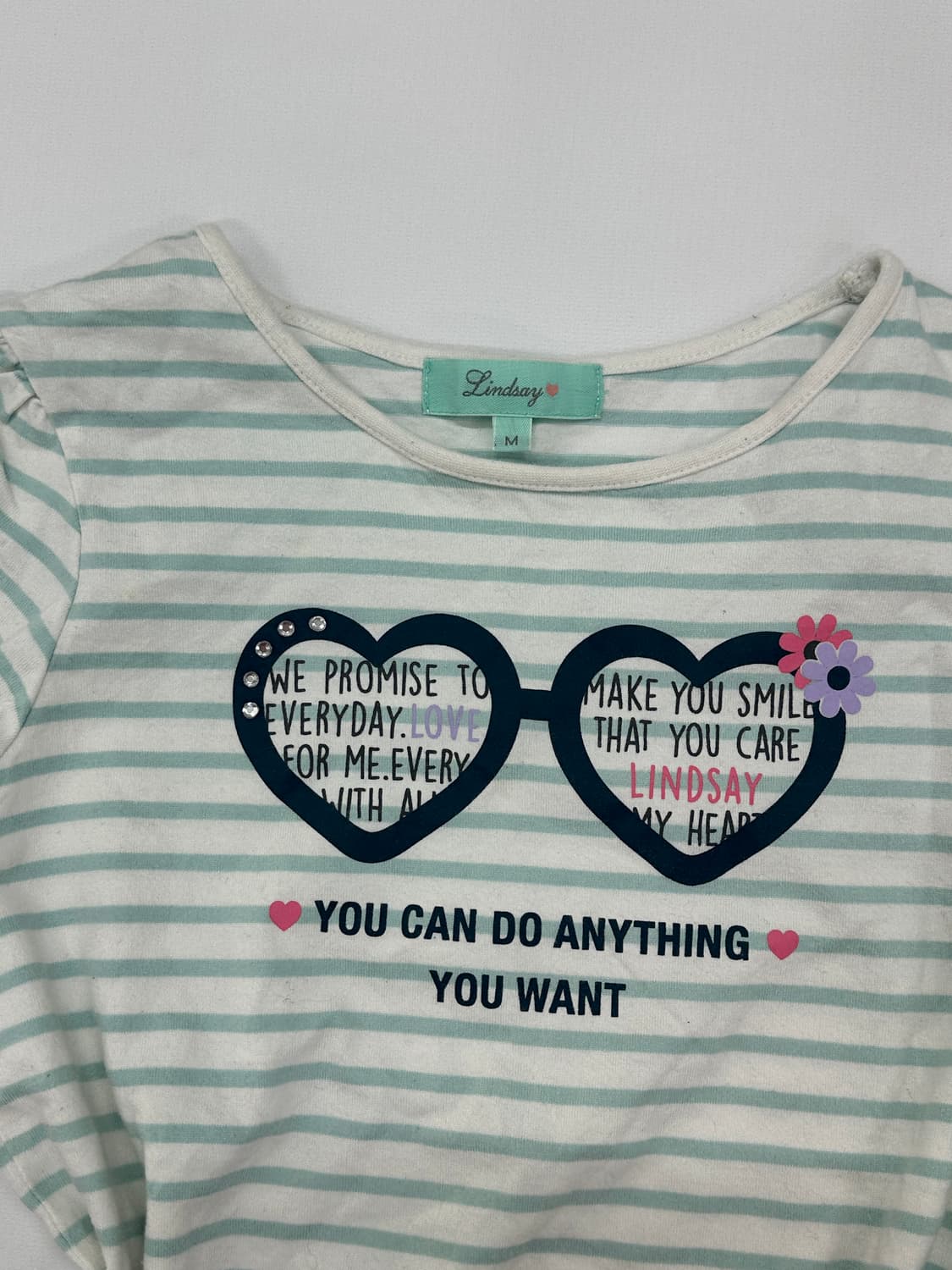 🩵러블리 괴짜 민트맛 반팔티셔츠🩵 줄무늬 히메갸루 팝갸루 데코라 상품이미지5