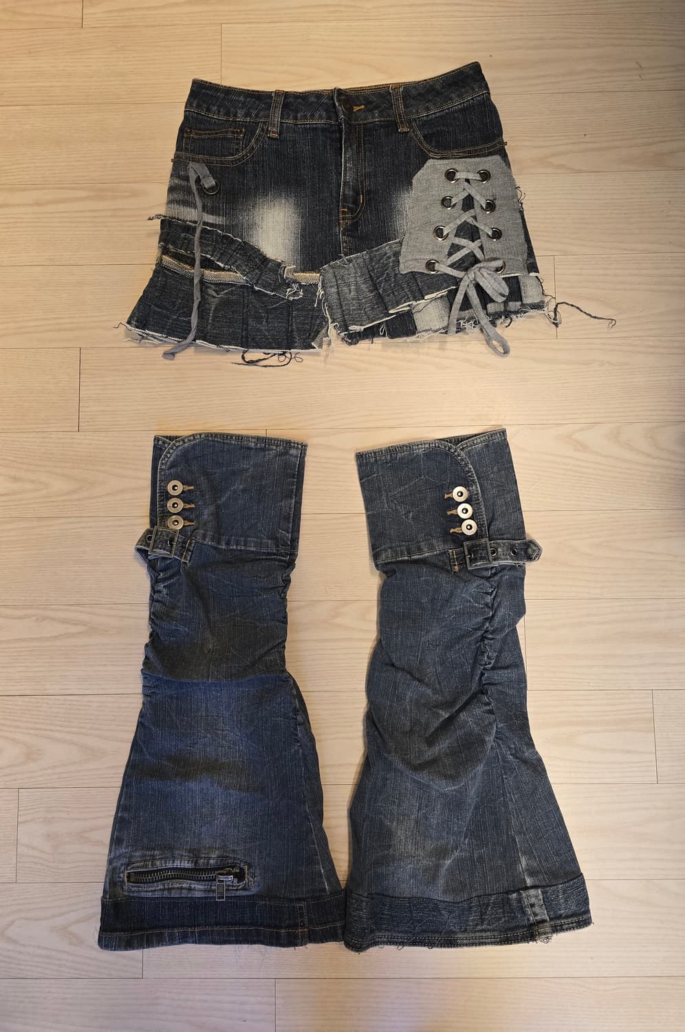 Vintage Custom Reworked Denim Set 상품이미지1