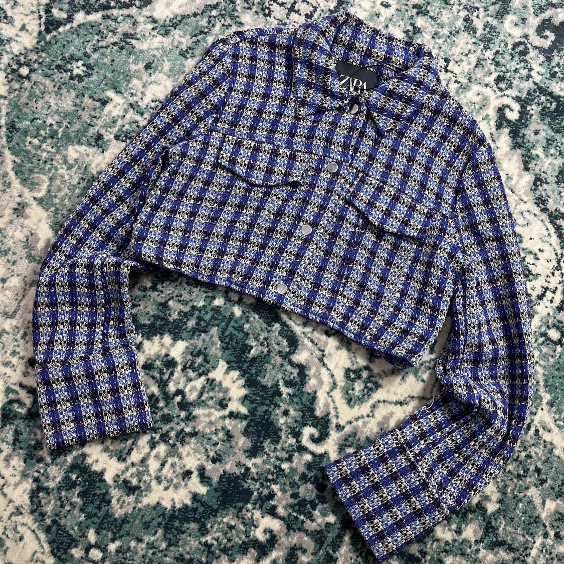 Zara 자라 크롭 트위드 여성 자켓(M) 상품이미지1