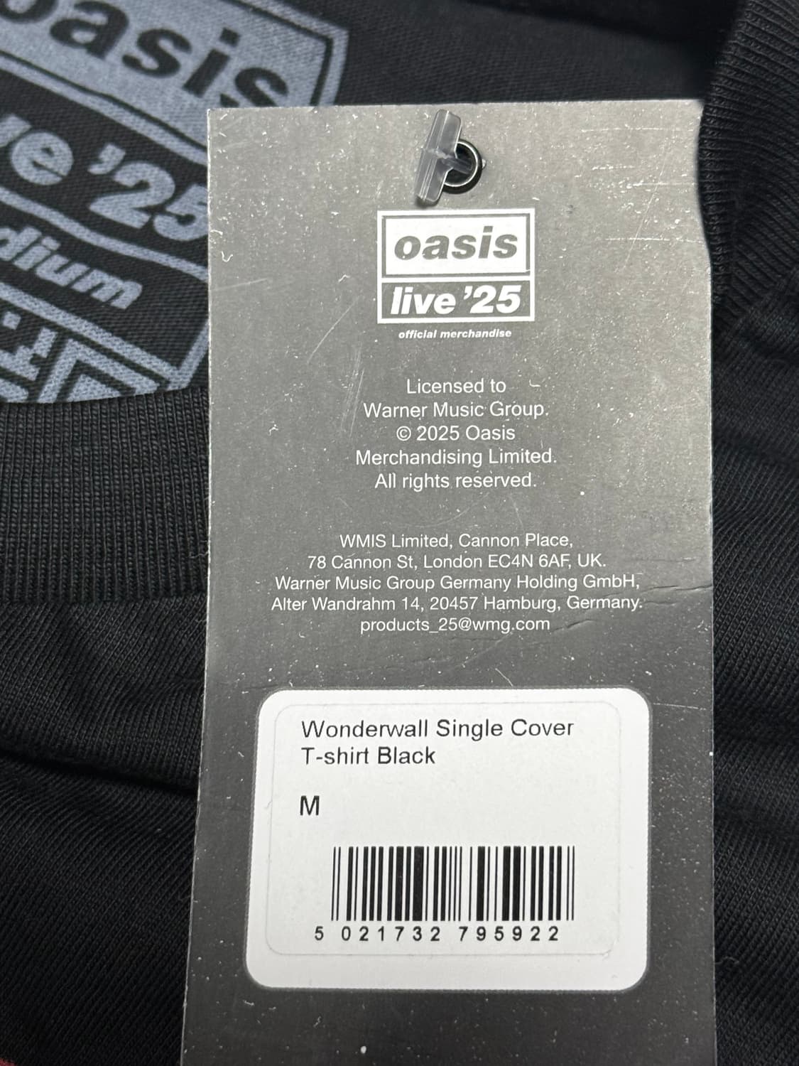 공식 오아시스 라이브 25 Wonderwall 티셔츠 상품이미지5