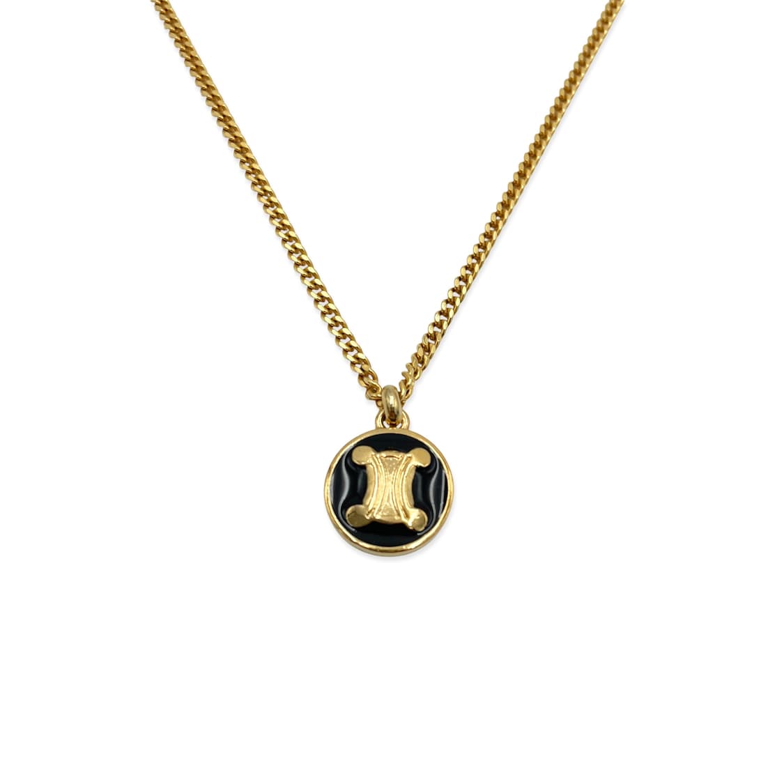 셀린느 트리옹프 금장 로고 체인 목걸이 상품이미지1