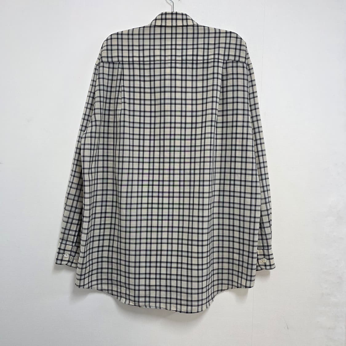 105 닥스 긴팔 체크 셔츠 베이지 상품이미지3