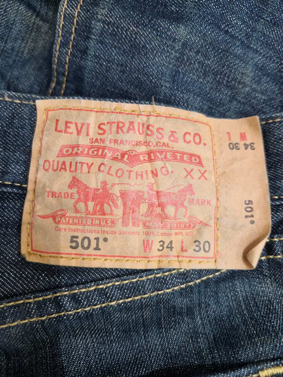 Levi's 리바이스 00's 501 스트레이트핏 데님팬츠 34/30 상품이미지7