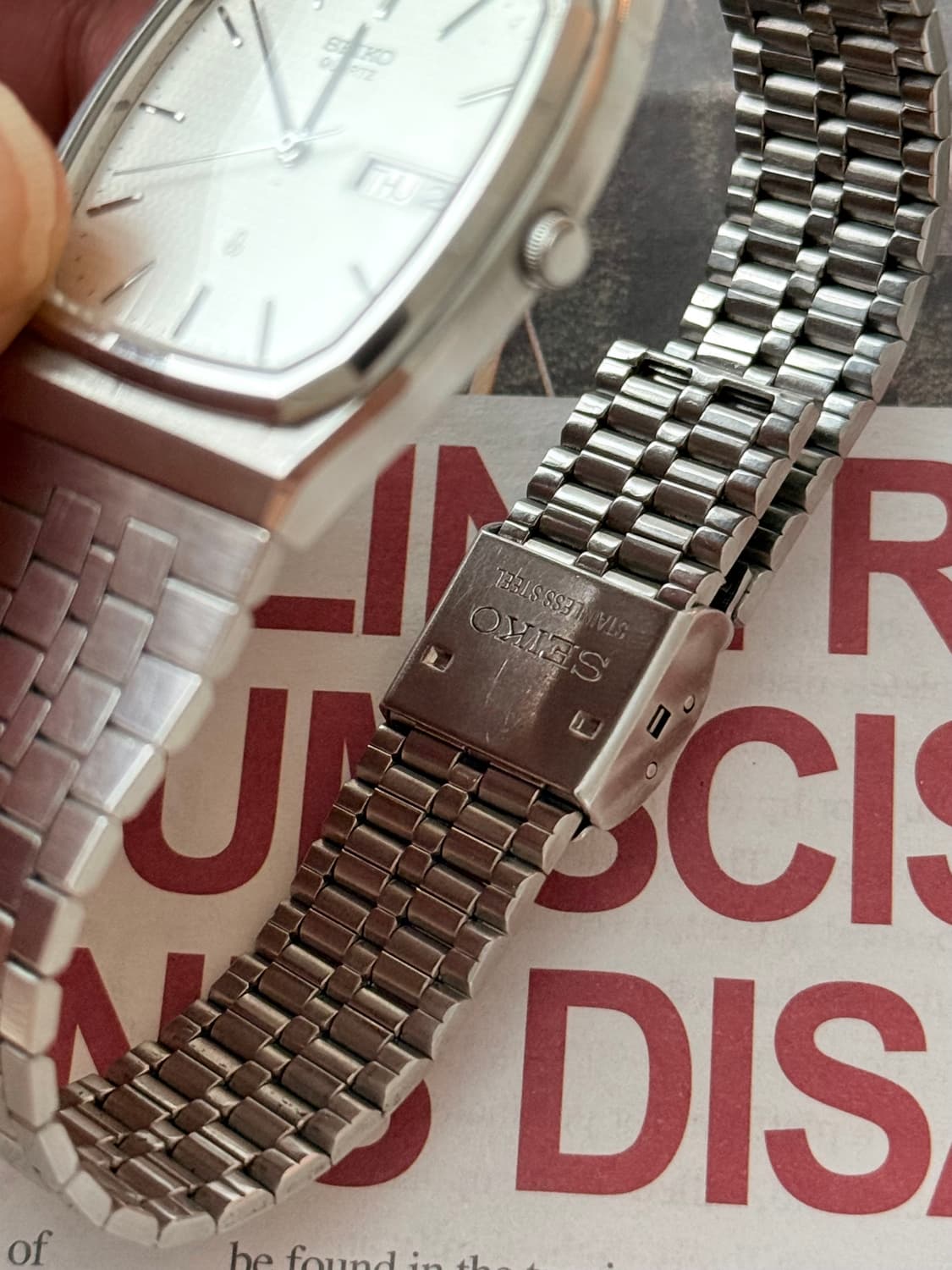 세이코 Seiko 80s 스퀘어 데이 데이트 상품이미지5