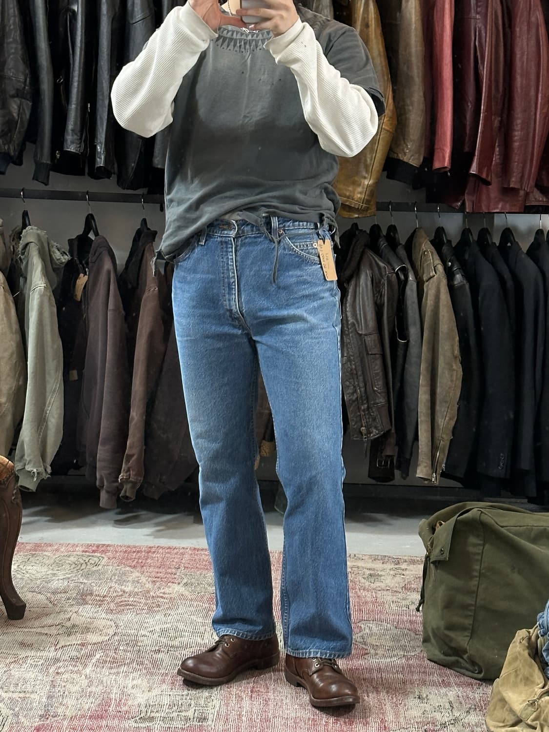 90's USA Made 리바이스 517 오렌지탭 부츠컷 플레어진 상품이미지2