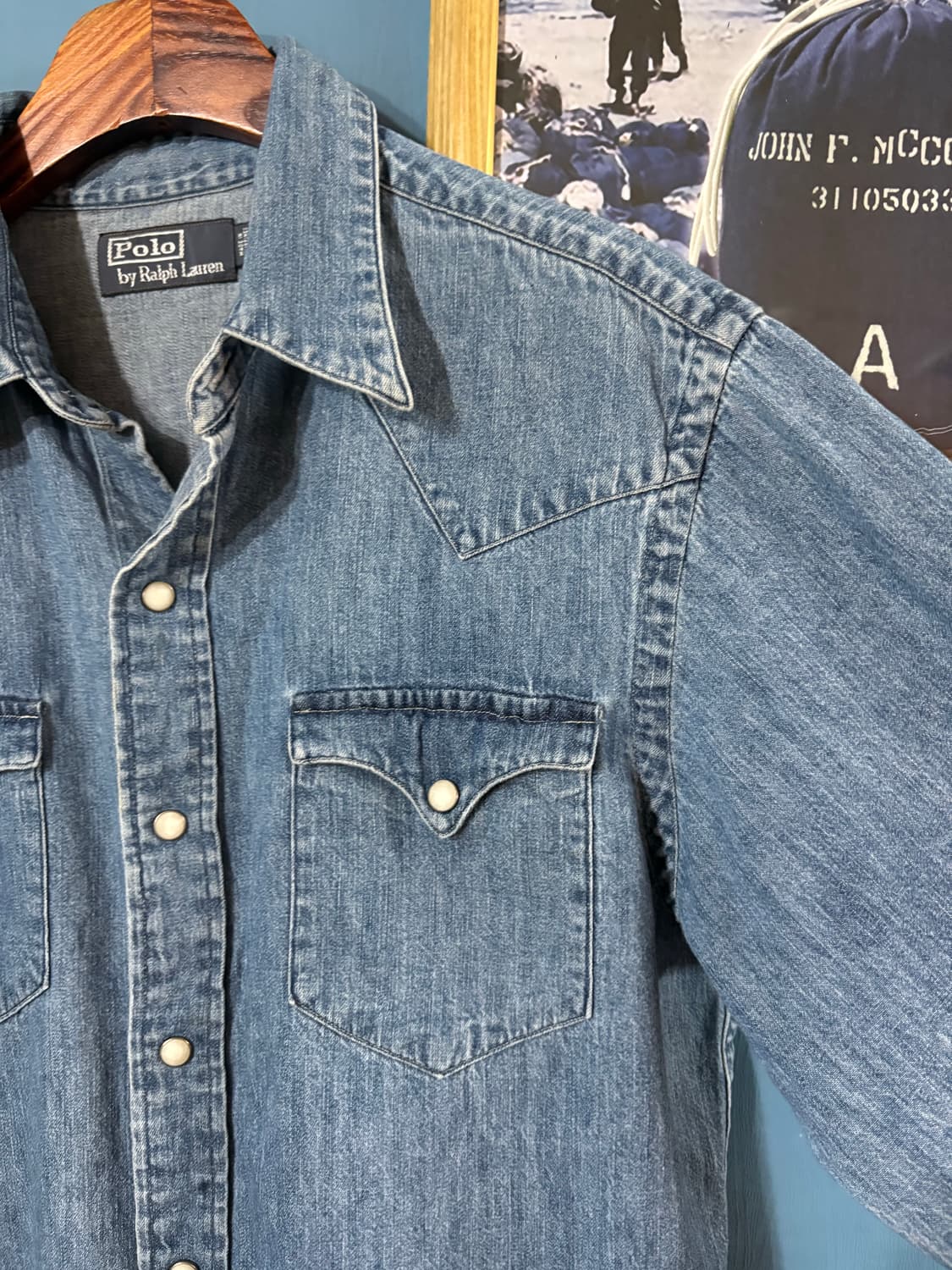 90‘s Polo Ralph Lauren Denim Western Shi 상품이미지4