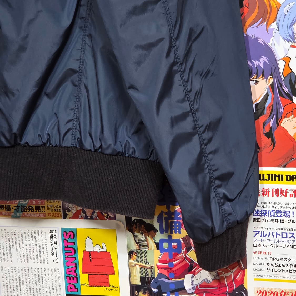 TBJ 빈티지 락시크 네이비 하이넥 바람막이 블루종 상품이미지7