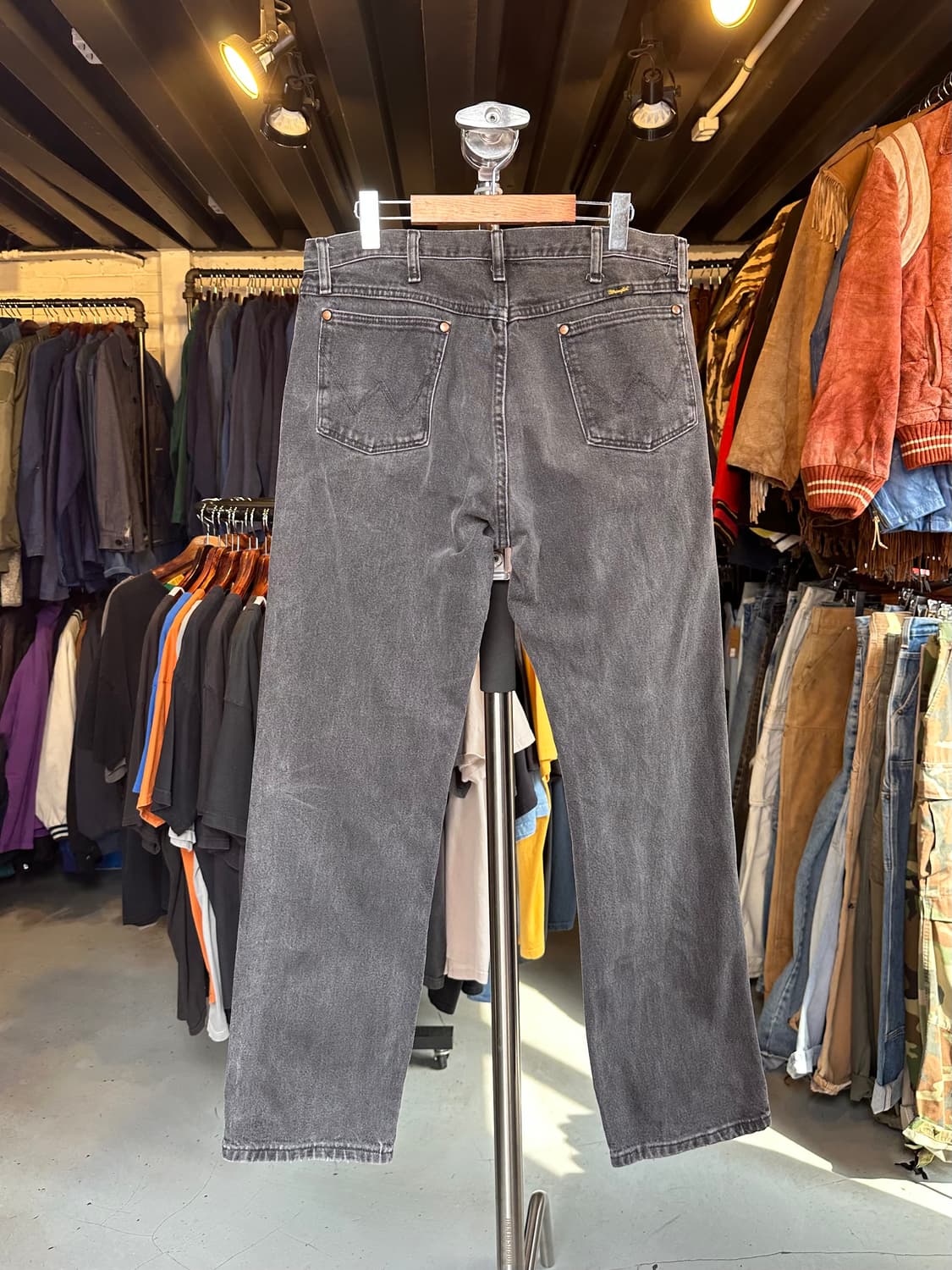 랭글러 블랙 데님 팬츠 34x32 상품이미지2