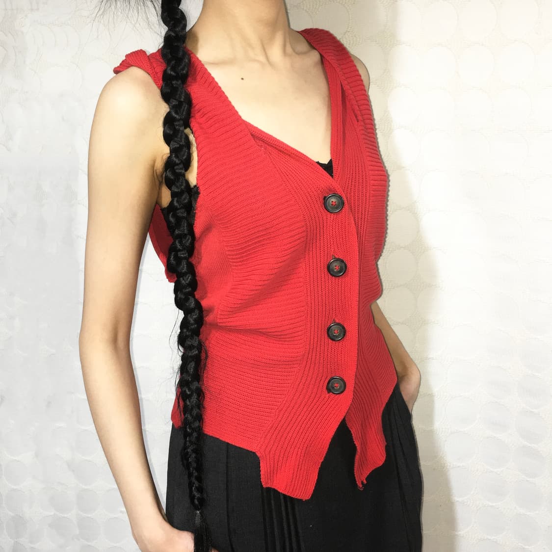 비비안 웨스트우드 레드 니트 슬리브리스 상품이미지2