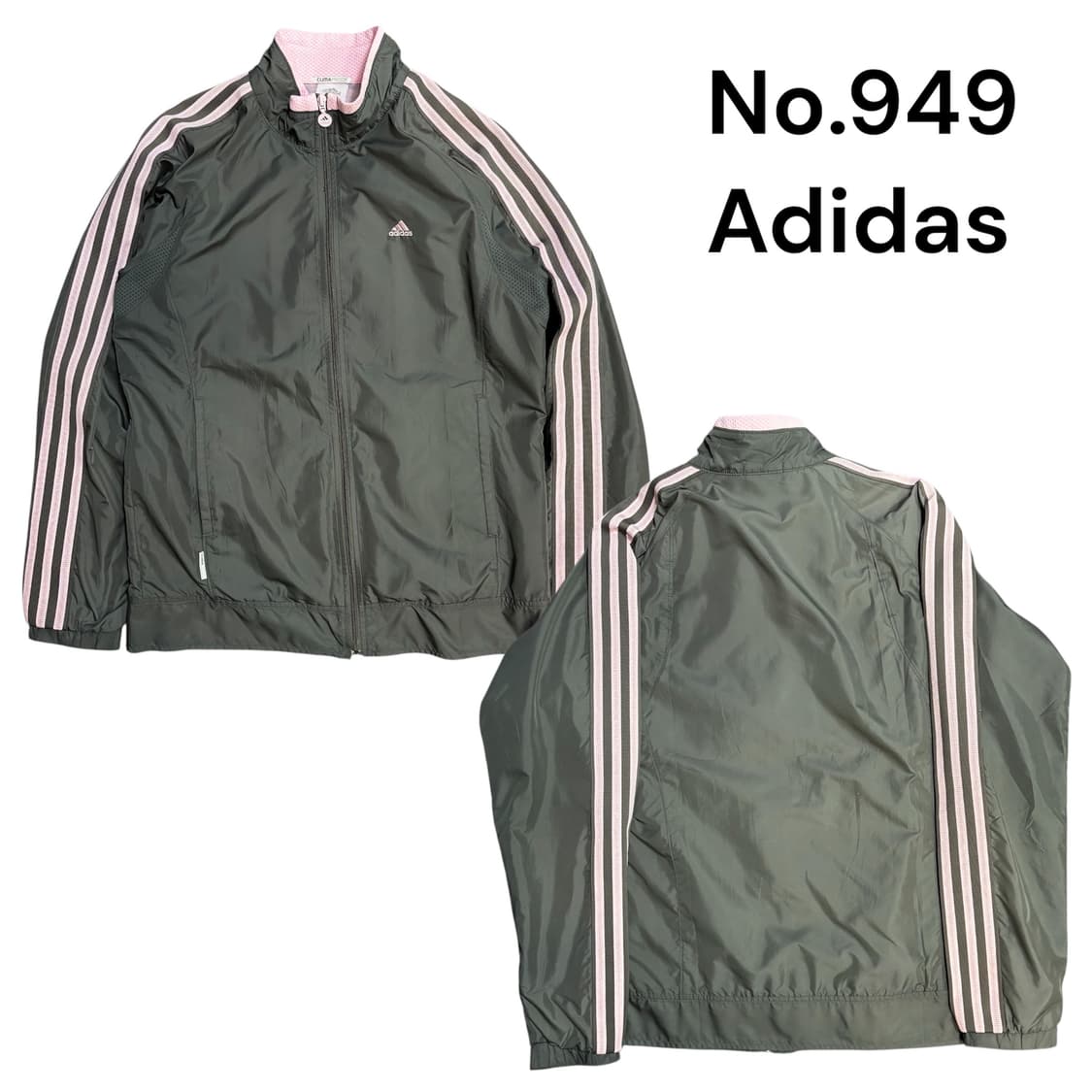 00s 아디다스 차콜 핑크 삼선 스몰로고 바람막이 트랙자켓  상품이미지1