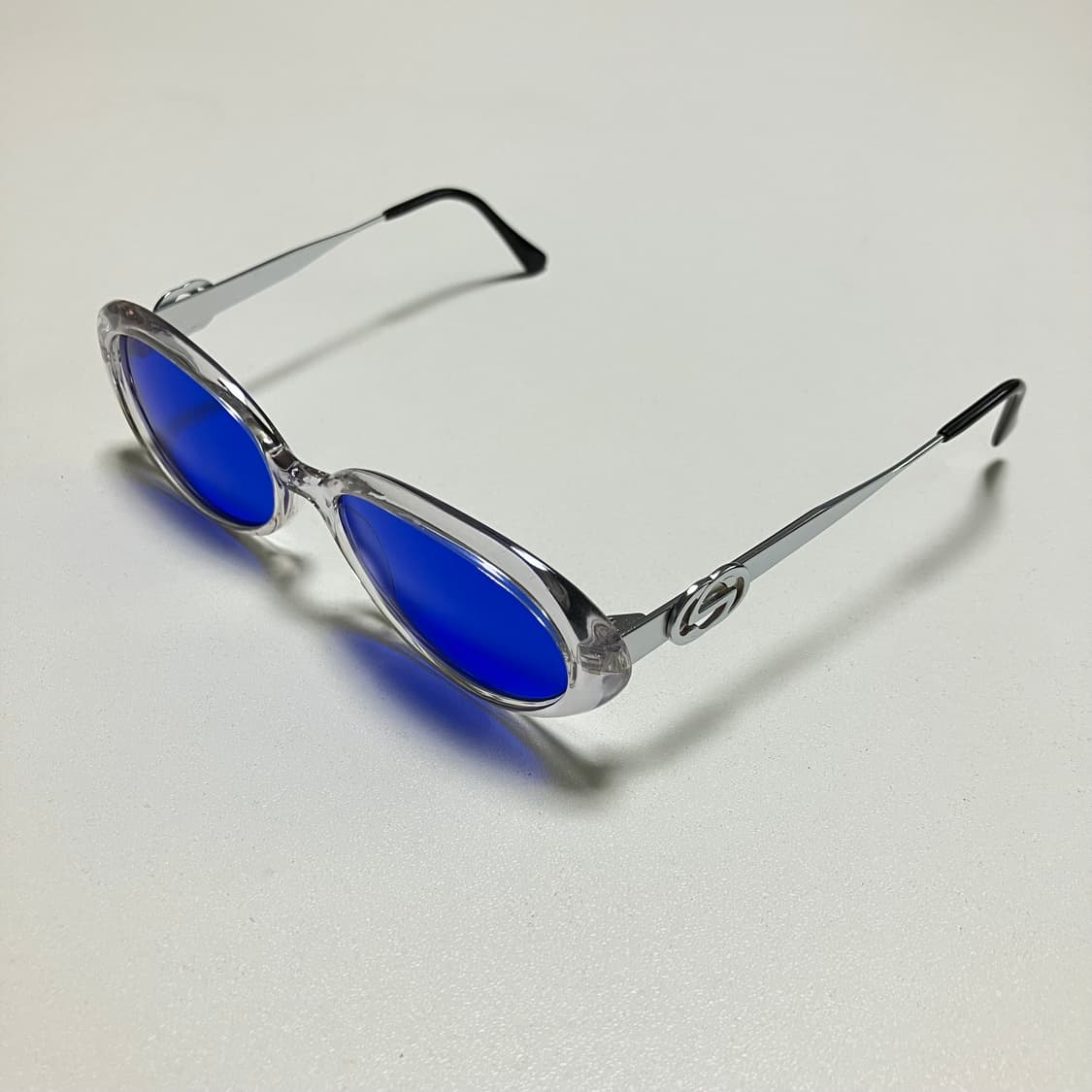 스틸 컬러 빈티지 선글라스 clear blue 상품이미지1