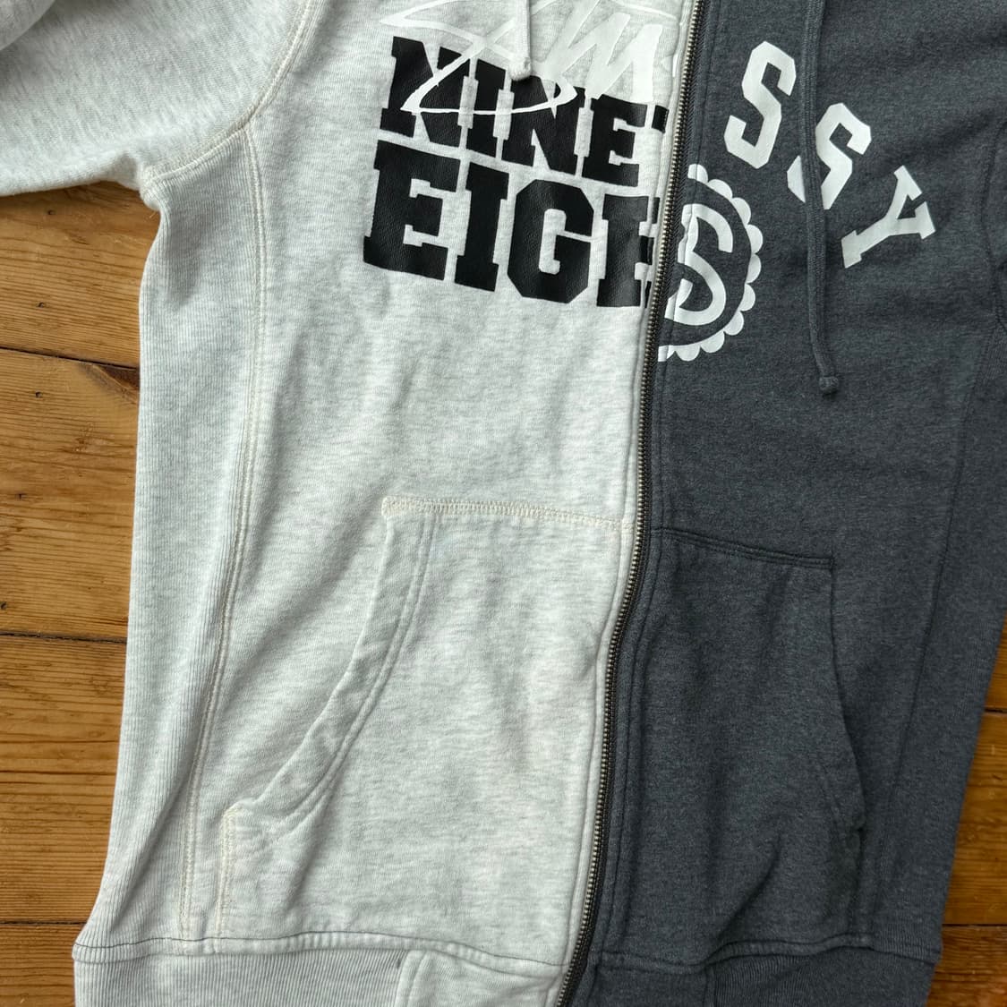 스투시 투톤 후드집업 스플릿 상품이미지4