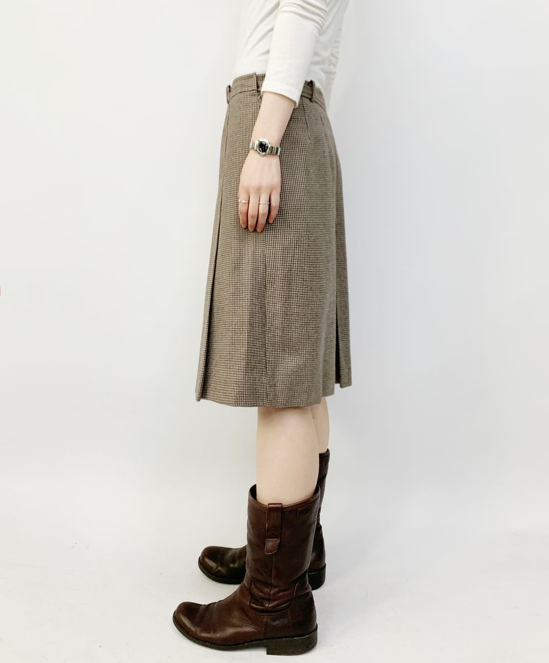 버버리 울 플리츠 스커트 상품이미지3