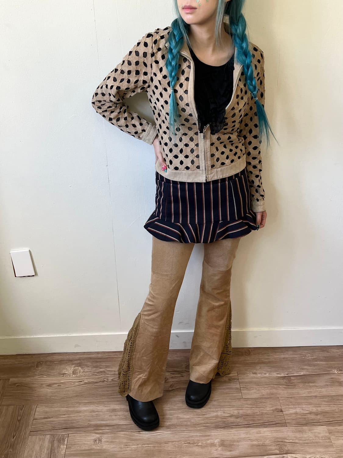 pura 스웨이드 레이어드 팬츠  상품이미지5