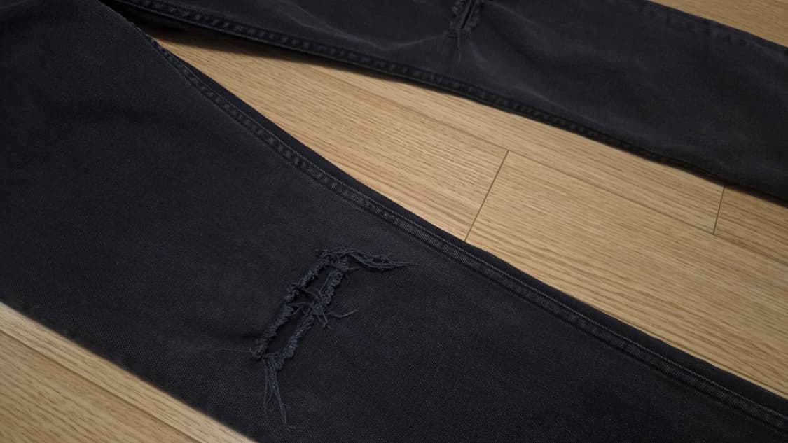 산드로 옴므 무릎 블랙진 상품이미지8