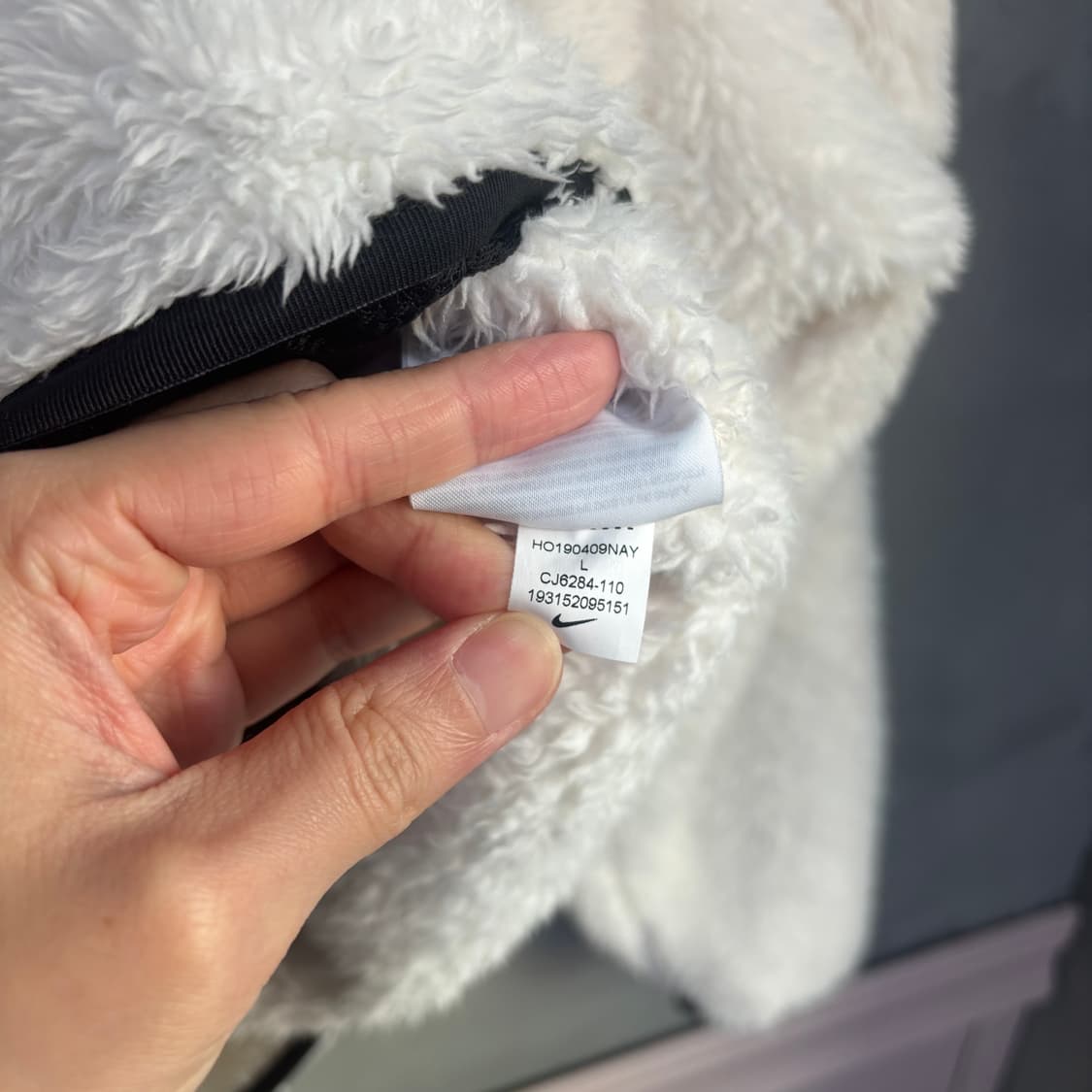 나이키 스우시 플리스 자켓 화이트 상품이미지3