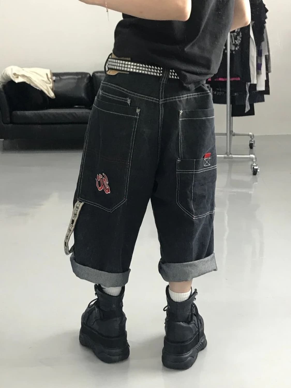 EDUSI WENLI SPORT CLUB Denim Shorts 상품이미지3