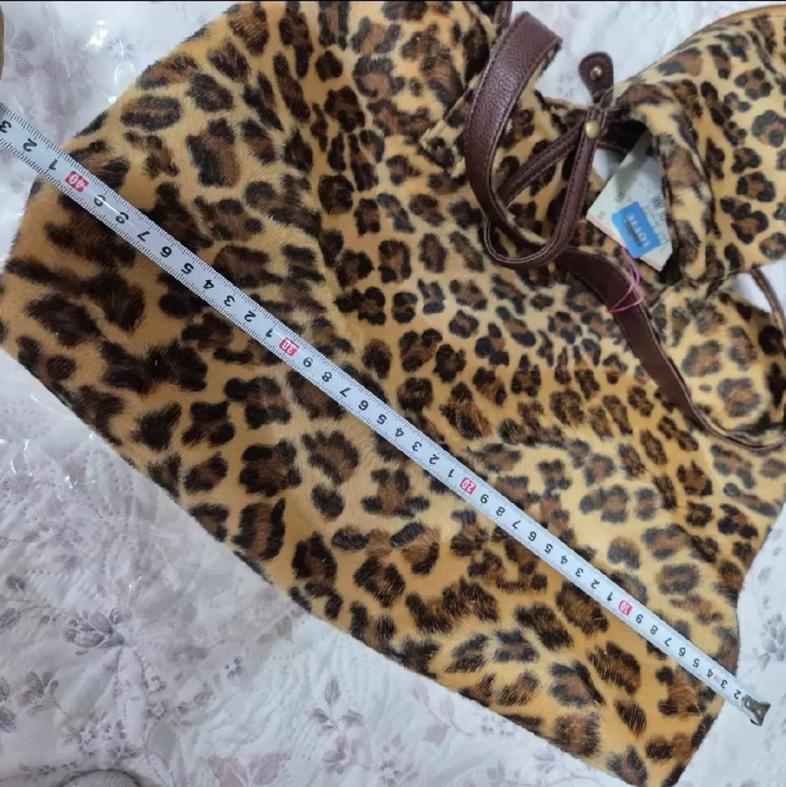 미사용 새상품 고퀄리티 고급 호피 레오파드 에코백 숄더백 가방 상품이미지4