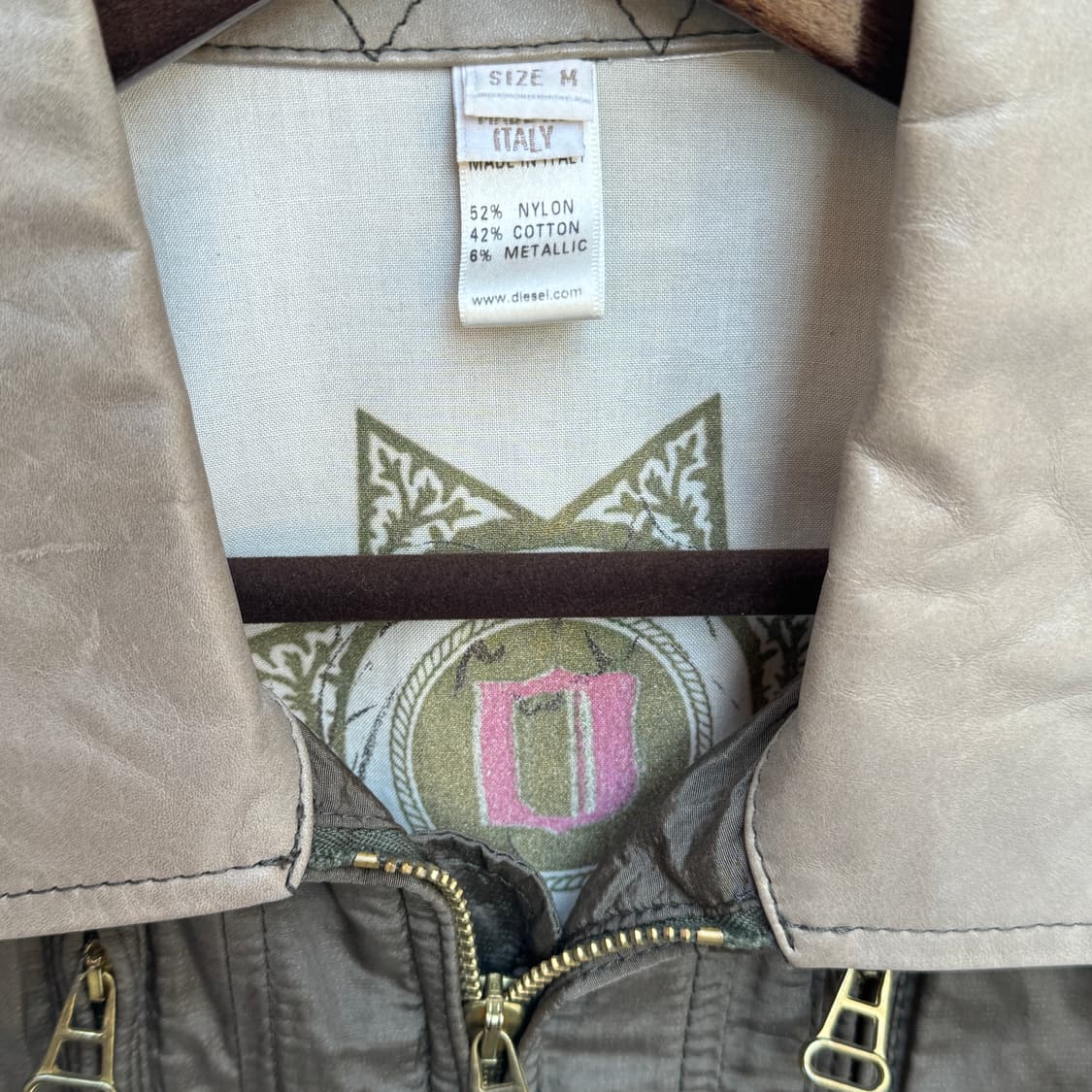 [M] 디젤 카키 나일론 메탈리카 자켓 상품이미지6