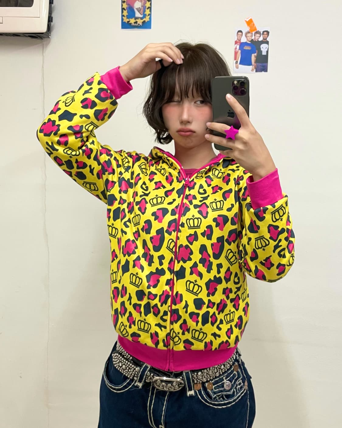 Baby Doll Reversible Leopard HoodieZipUp 상품이미지1