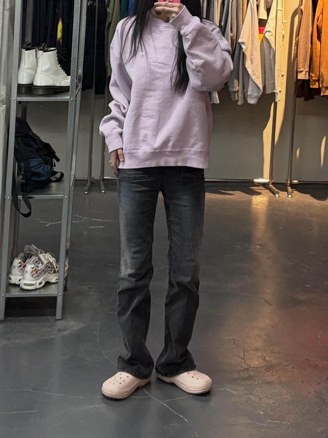 나이키 NRG 솔로스우시 크루넥 라벤더 스웻셔츠 A3126 상품이미지1