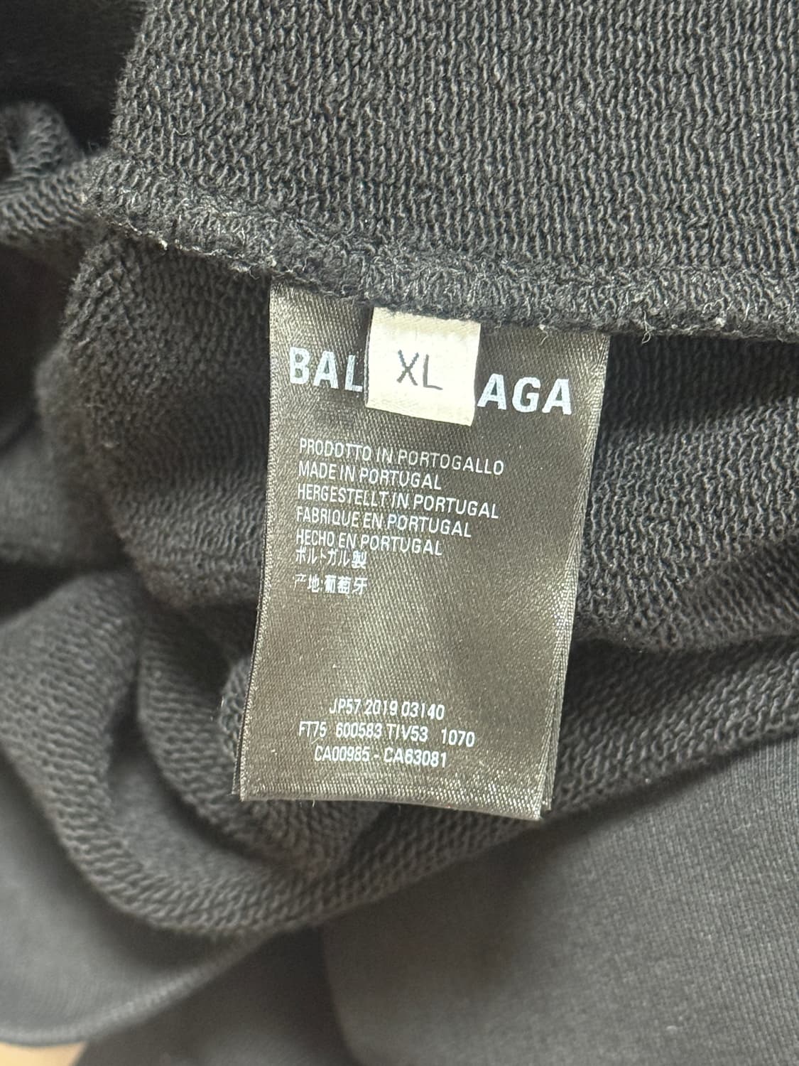 발렌시아가 웨이브 로고 후드티 XL 상품이미지3