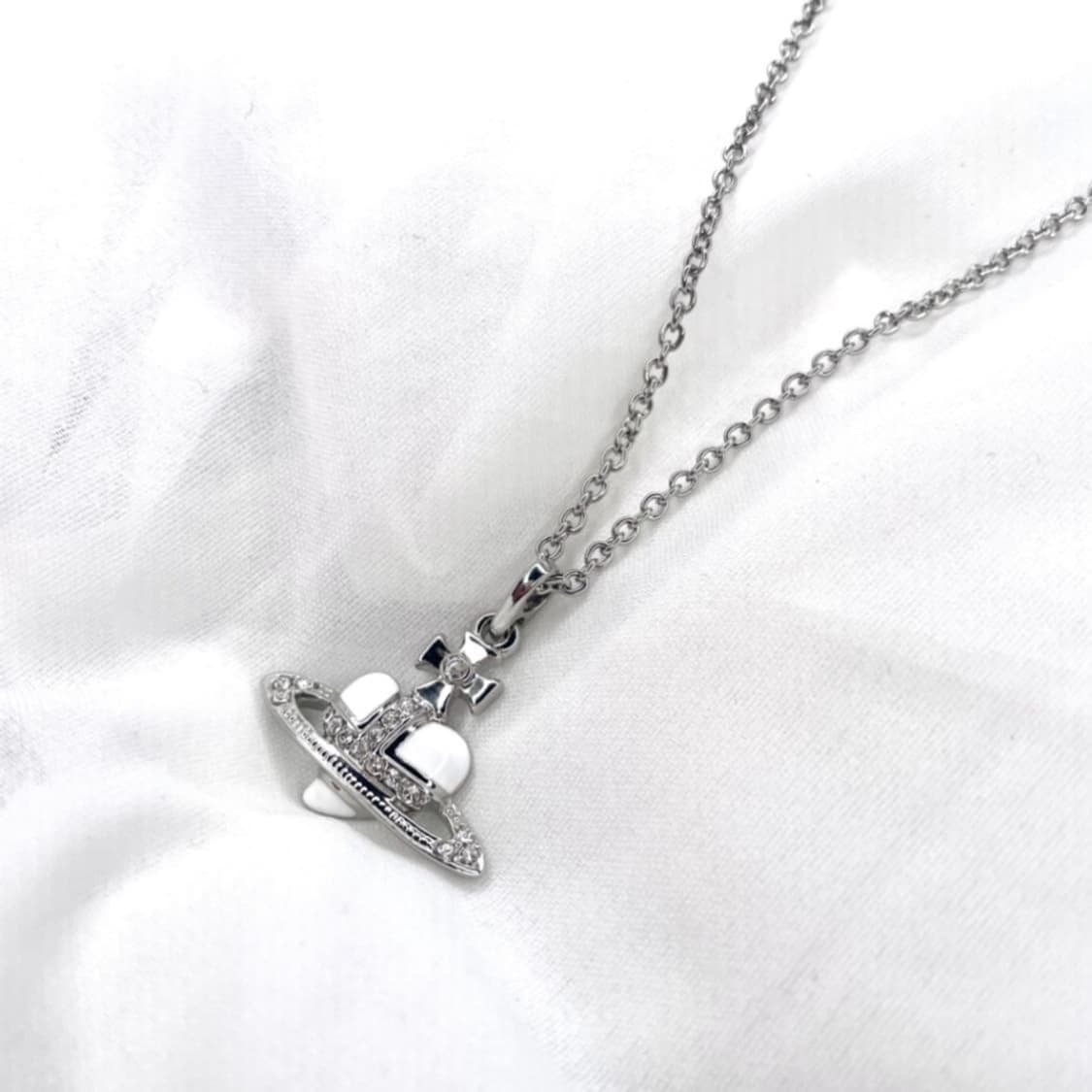 비비안웨스트우드 아카이브 화이트 디아망떼 팬던트 목걸이(새상품) 상품이미지1