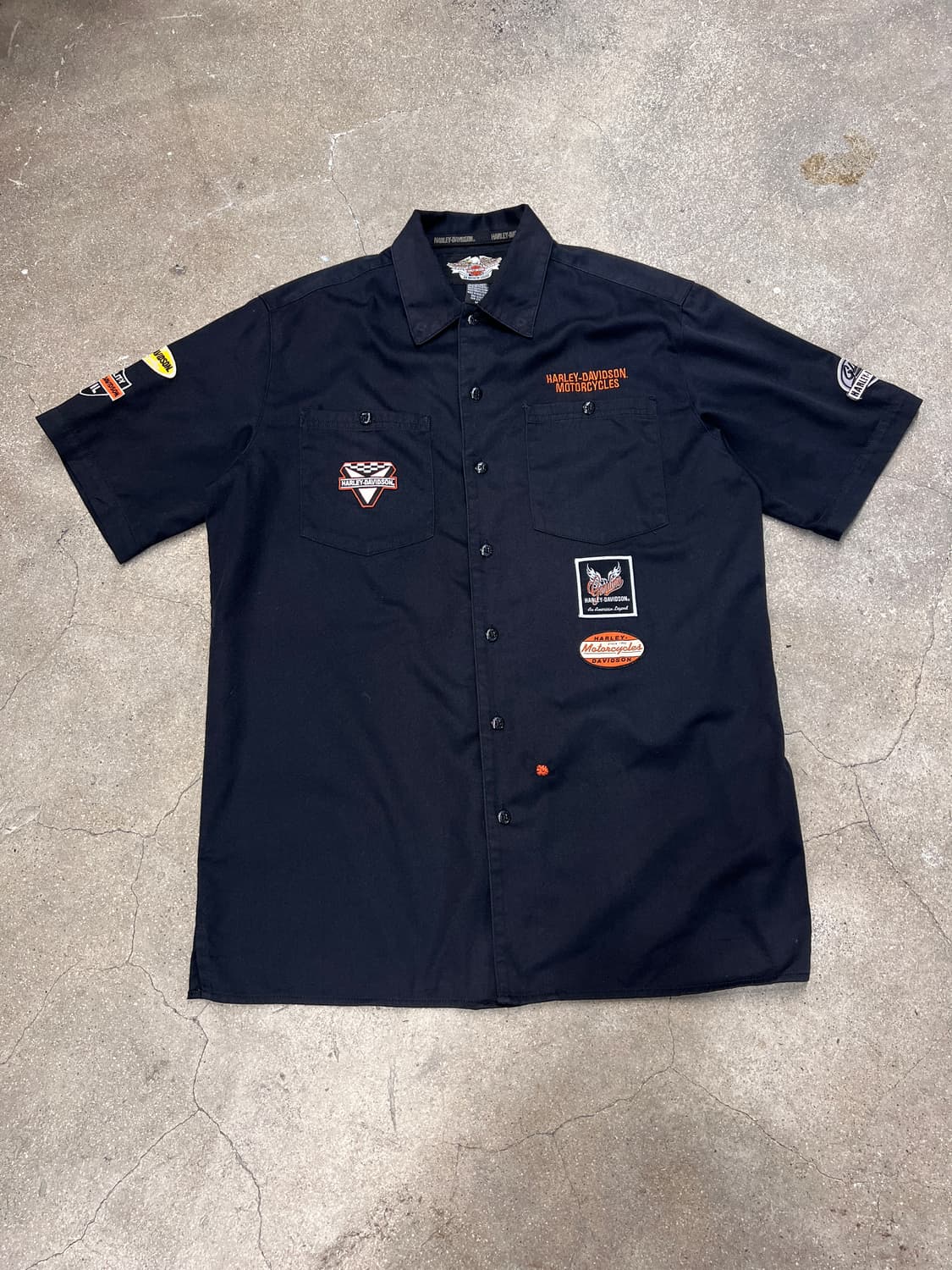 00’s 할리데이비슨 와펜 커스텀 셔츠 상품이미지1