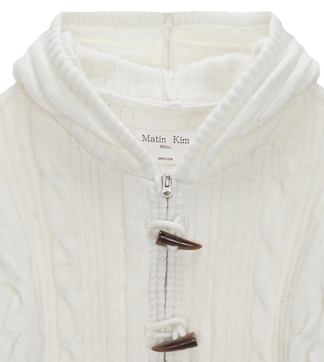 마뗑킴 케이블 니트 후디 토글 가디건 상품이미지5