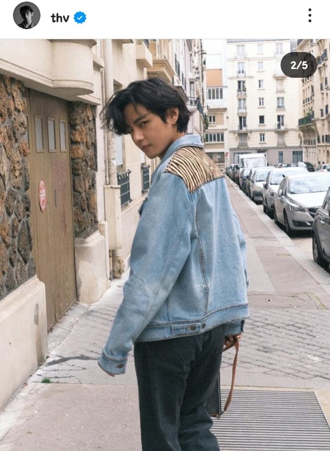 [BTS 뷔님 착용] 셀린느 23ss 차콜워시 웨슬리진 상품이미지2