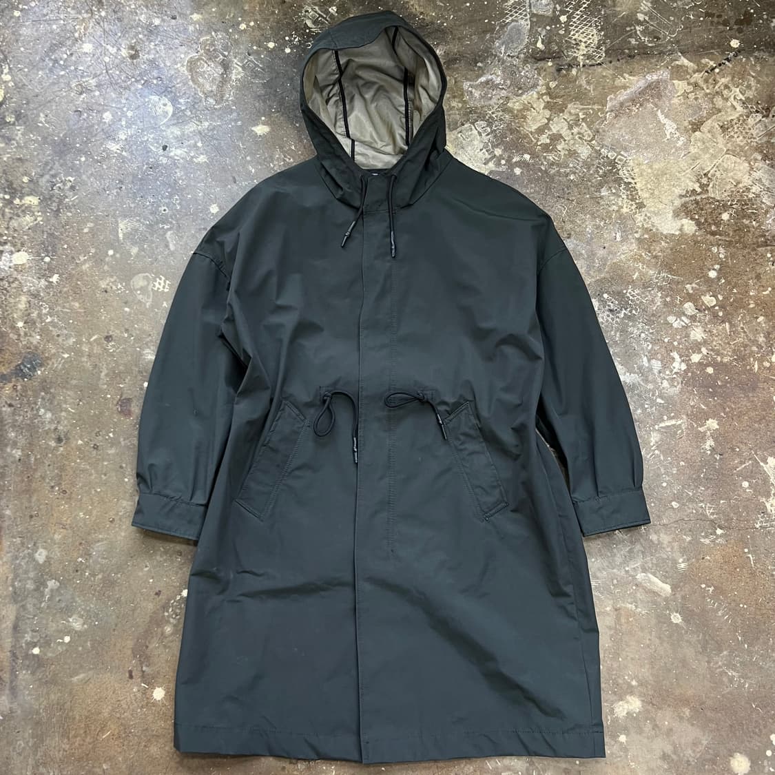 L) ZARA 자라 방수소재 후드 야상자켓 코트 점퍼 상품이미지3