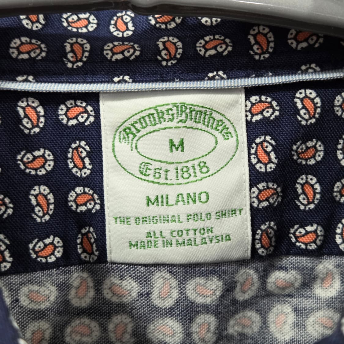 브룩스브라더스 버튼다운 페이즐리 셔츠 M  상품이미지2