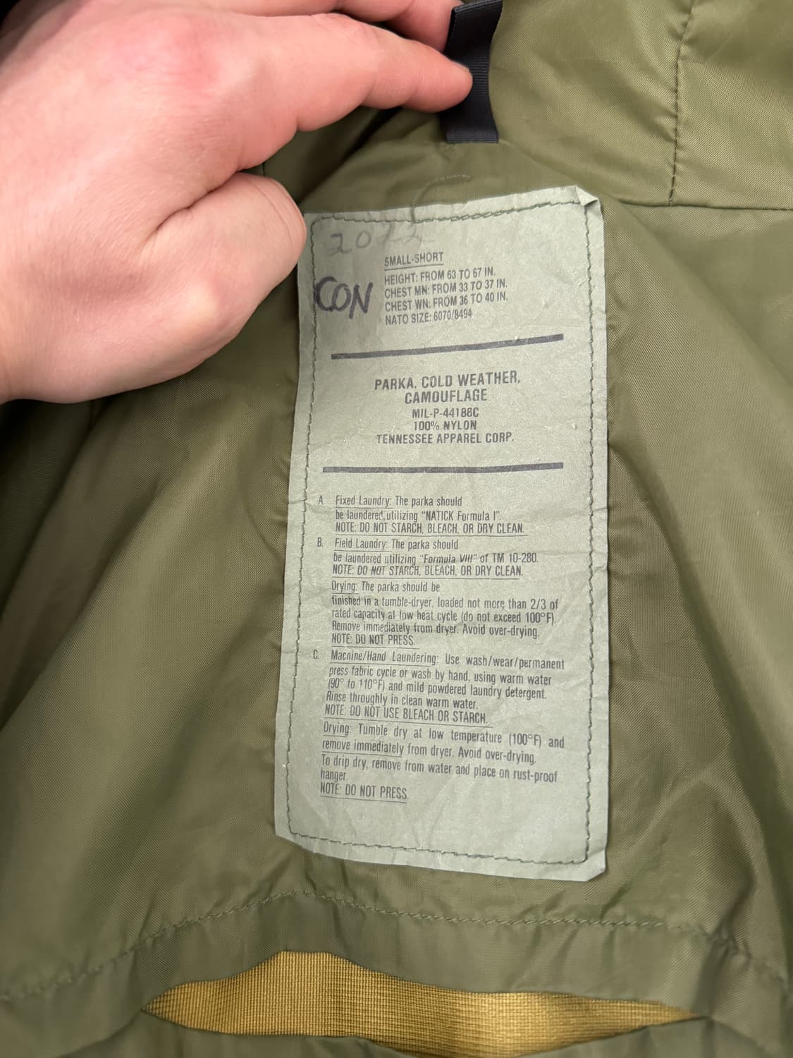 US Army ECWCS Gore-Tex Parka S-S 사이즈 상품이미지4