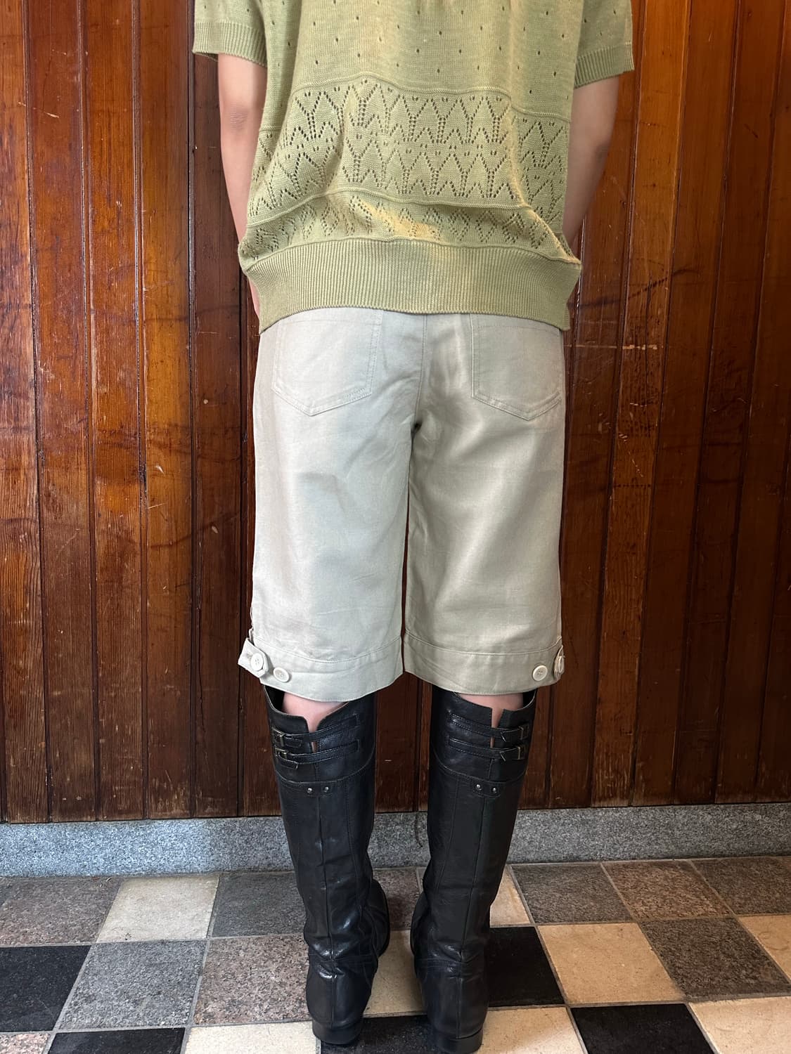 punching  green cardigan 상품이미지2