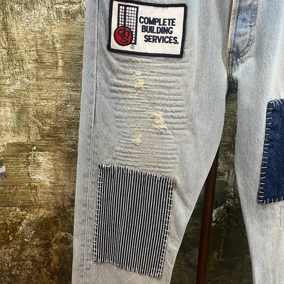 00s USA 리바이스 501 패치 데님 팬츠 상품이미지3