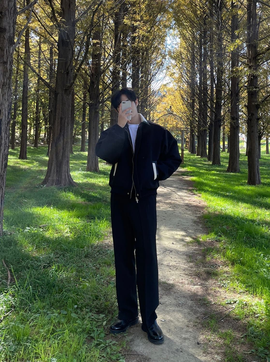 배색 바시티 자켓 상품이미지4