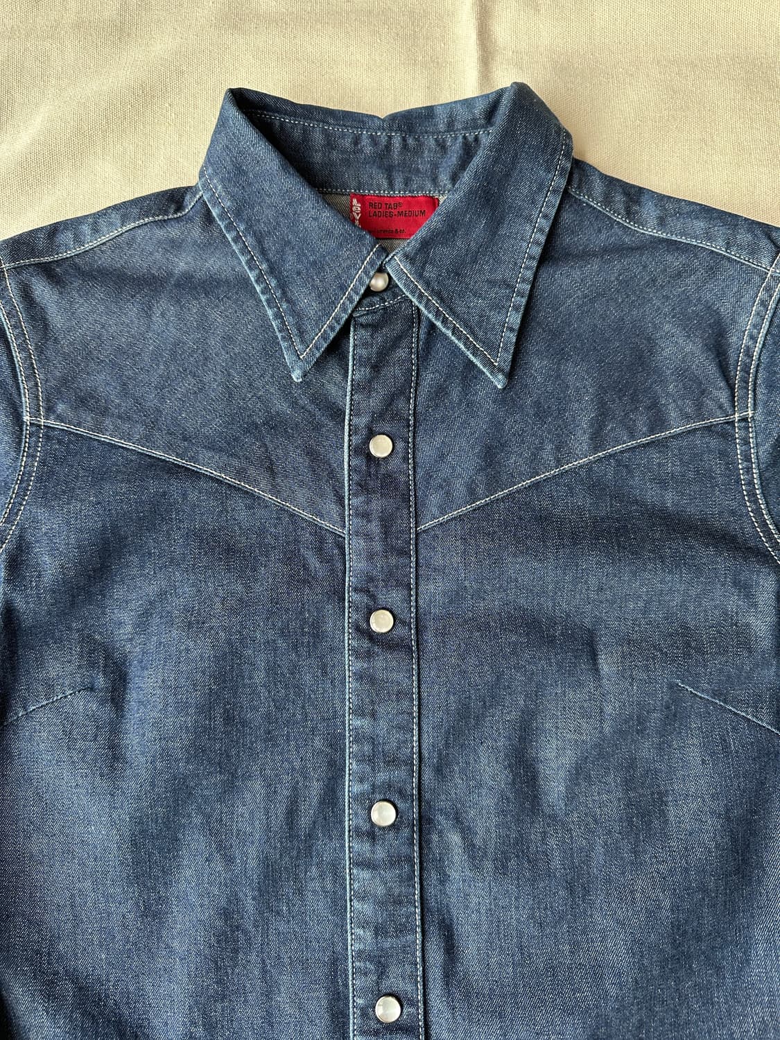 리바이스 웨스턴 데님셔츠 여성용 M 상품이미지2