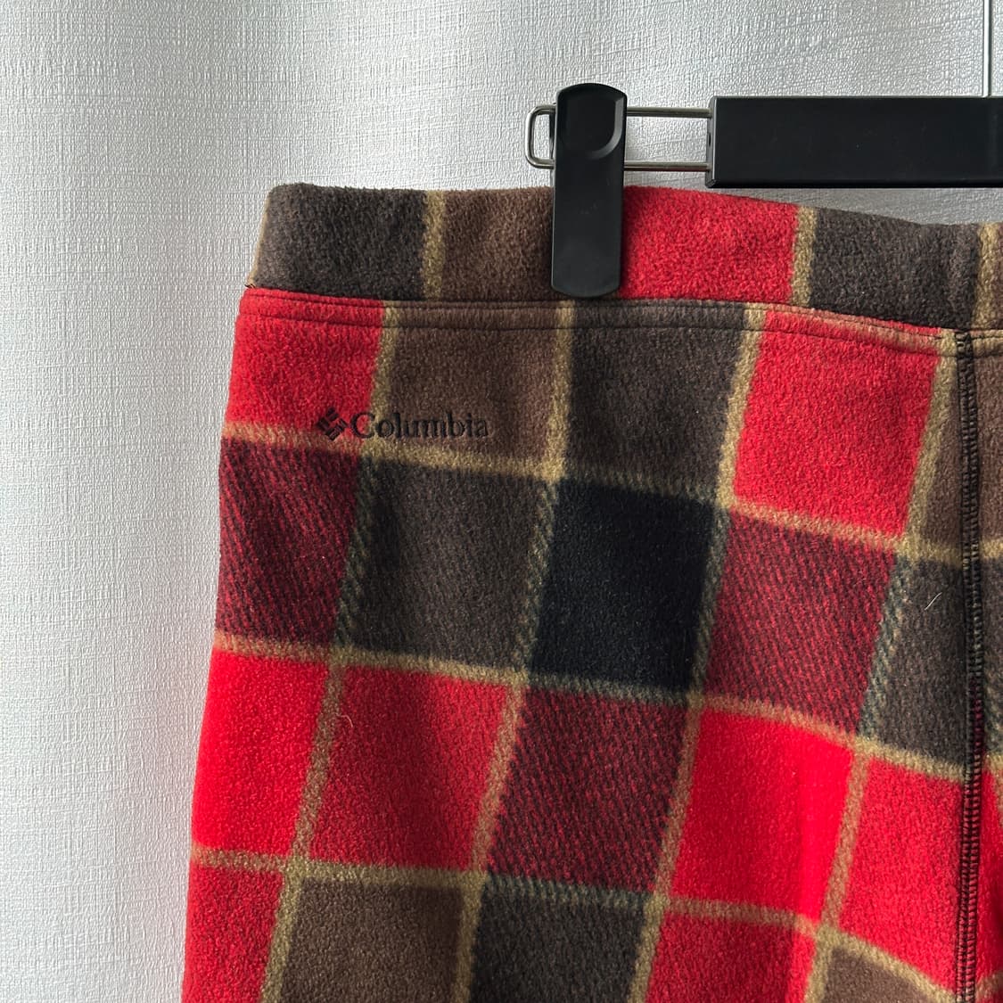 컬럼비아 Columbia 체크 플리스 스트레이트 팬츠 레드 M 상품이미지7