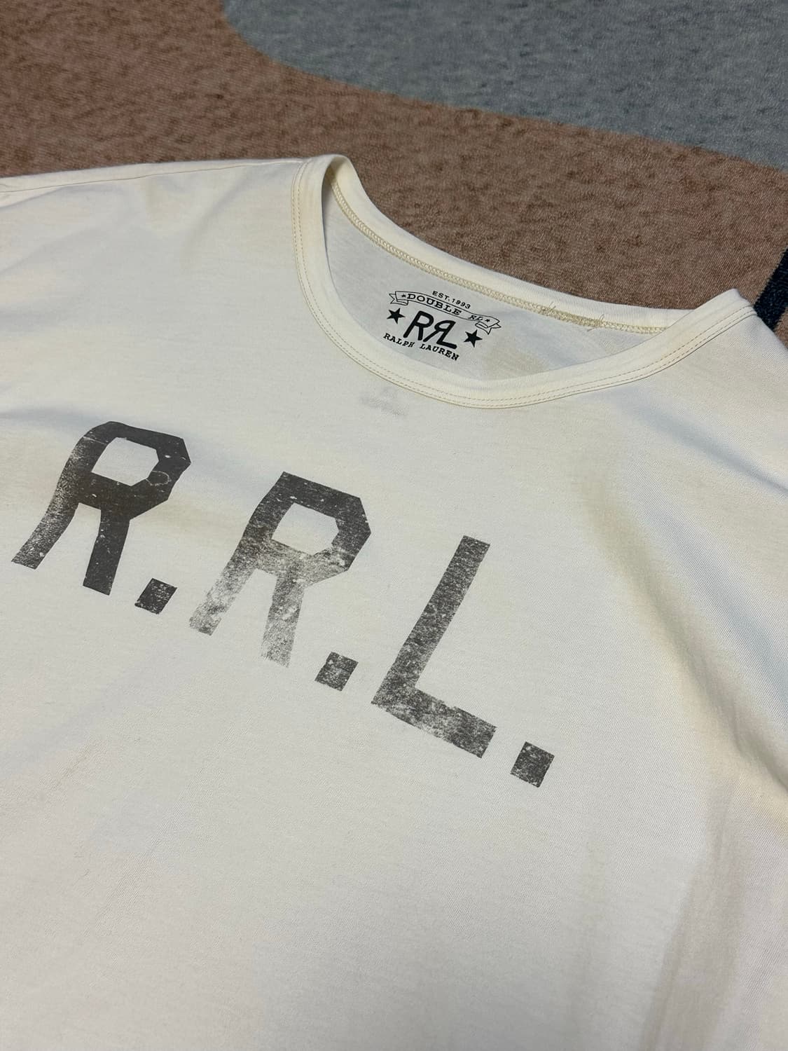 [XL] RRL(더블알엘 ) RRL 로고 반팔 티셔츠 상품이미지2