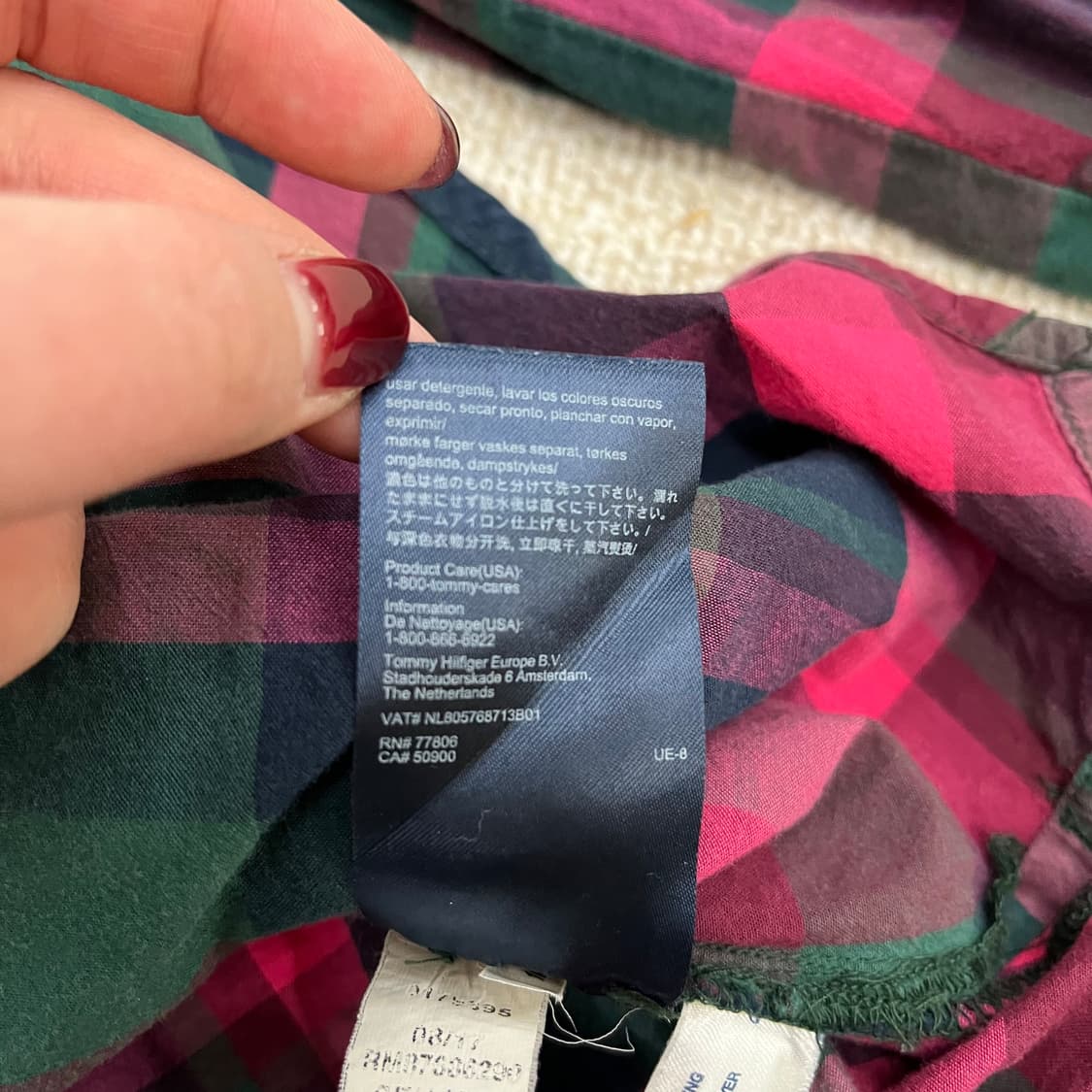 [XS] 타미힐피거 레드 타탄체크 릴렉스핏 셔츠 남방 0112M1 상품이미지4