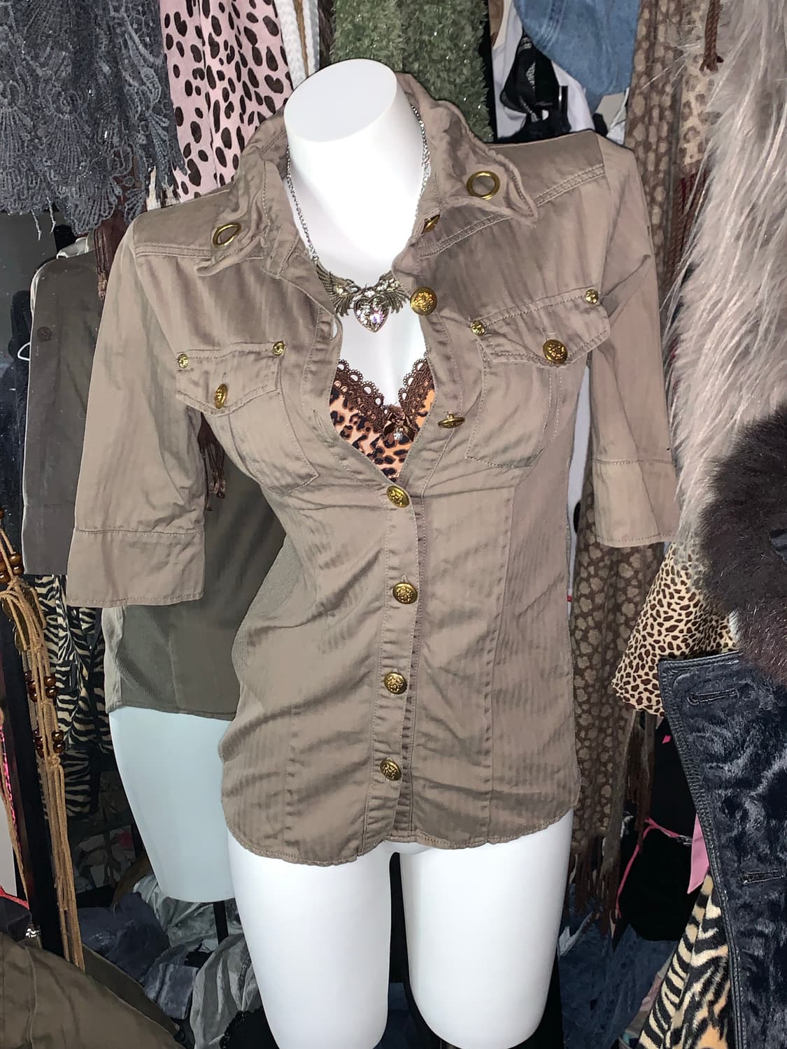 세실맥비 Y2k 오네갸루 카고 남방 상품이미지1