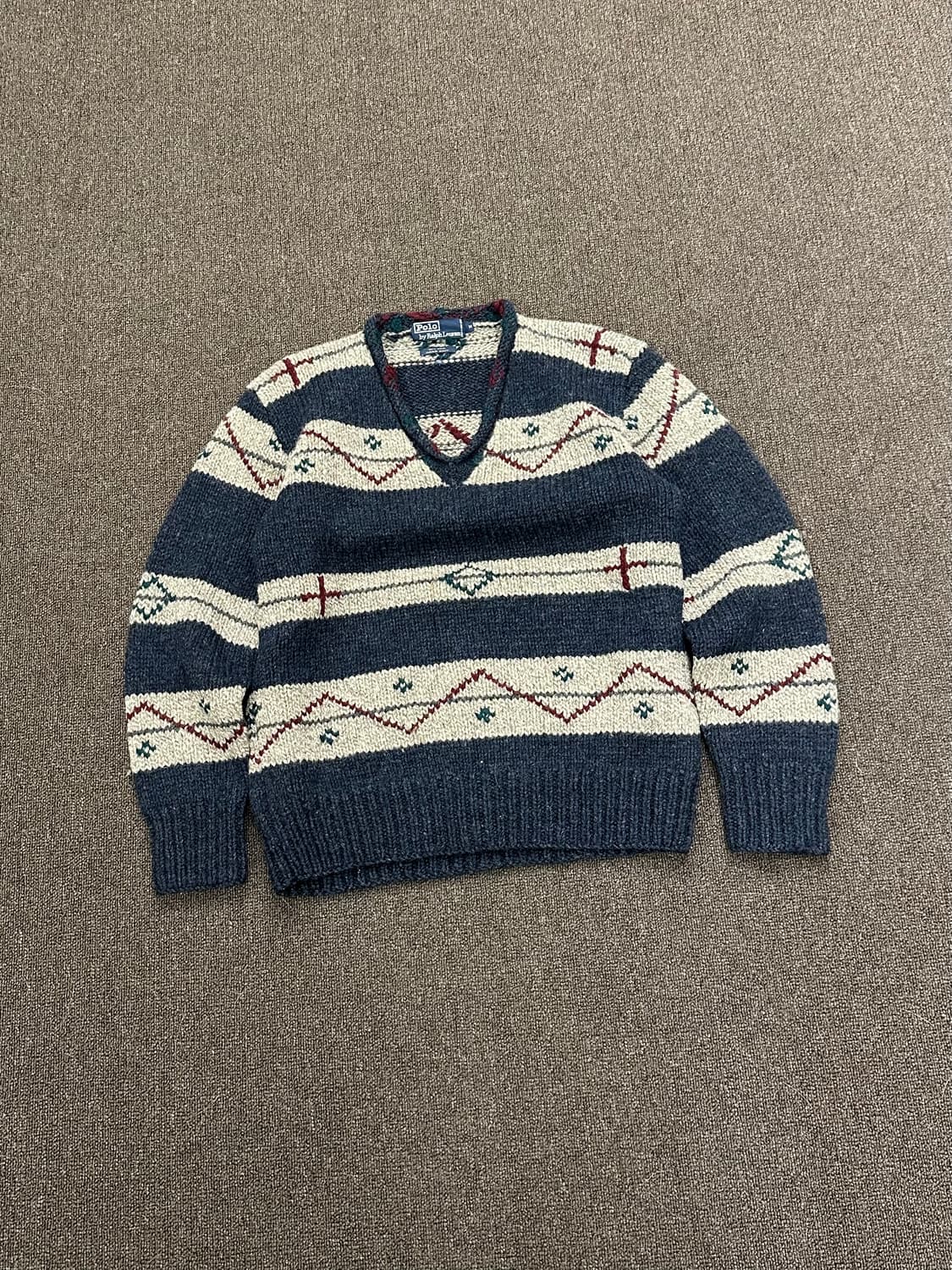 M)Polo Ralph Lauren 빈티지 노르딕 패턴 니트 스웨터 상품이미지1