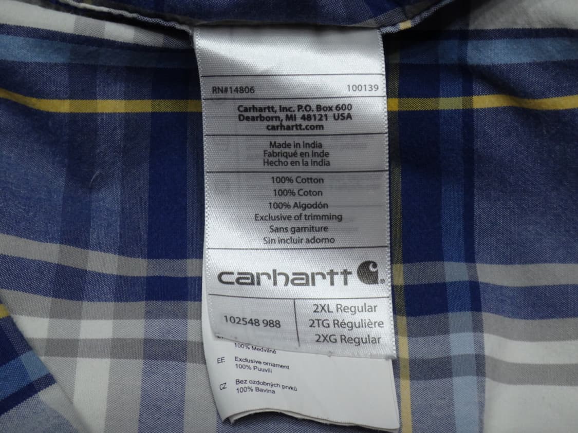 (2XL) 칼하트 carhartt 플래드 체크 하프 남성 셔츠 상품이미지9