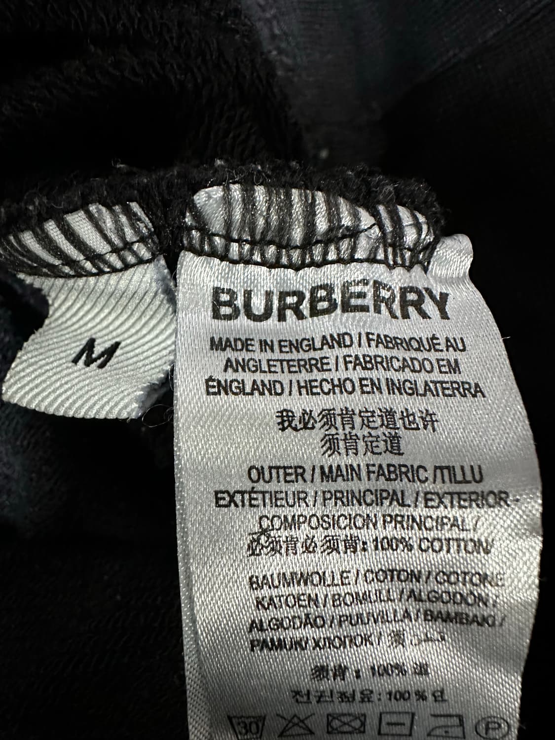 버버리 블랙 후드티 체크 포인트 상품이미지5