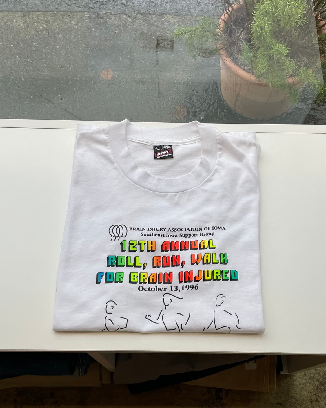 90’s USA “Roll, Run, Walk” T-shirt L 상품이미지6